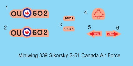 Miniwing-Plastic MINI339 Sikorsky H-5 RCAF Dragonfly 1:144