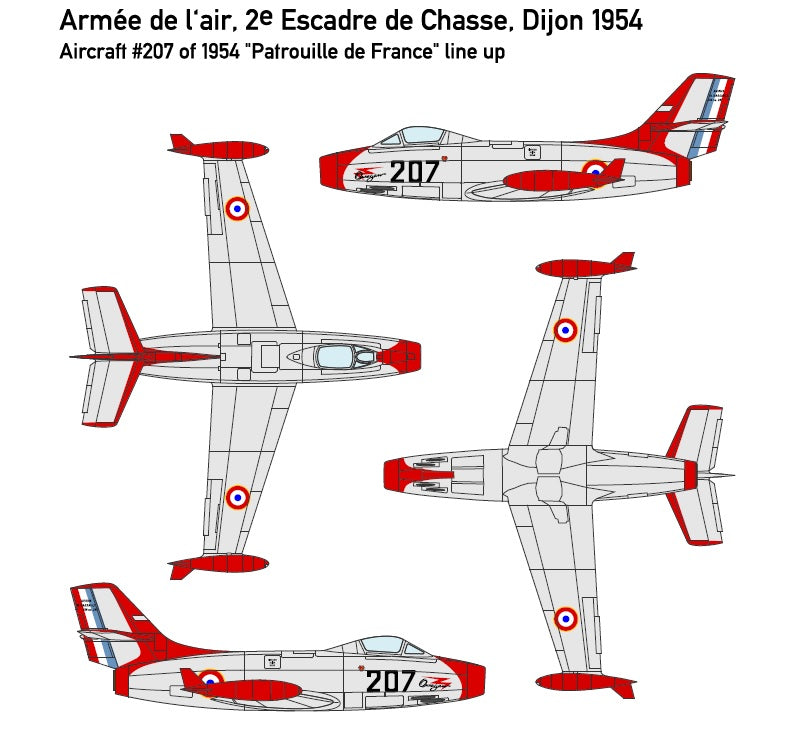 Miniwing-Plastic MINI343 Dassault MD.450 Ouragan Armee Air 1:144