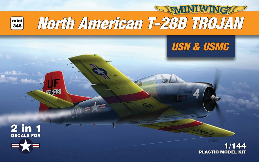 Miniwing-Plastic MINI346 T-28B Trojan USN/USMC (2 kits) 1:144