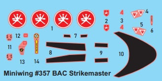 Miniwing-Plastic MINI357 1:144 BAC Strikemaster/Oman 1 kit bagged 1 decal