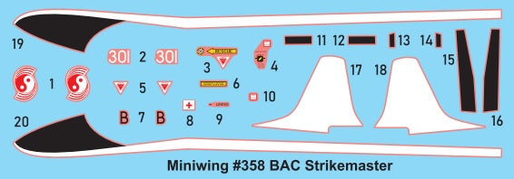 Miniwing-Plastic MINI358 BAC Strikemaster Singapore AF 1:144