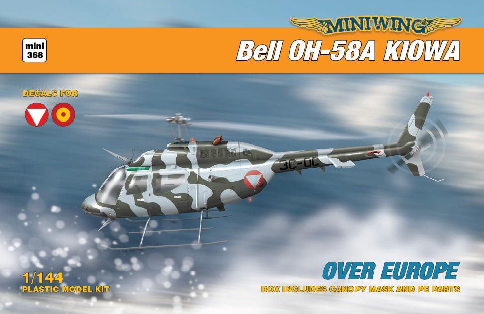 Miniwing-Plastic MINI368 Bell OH-58A Kiowa Over Europe 1:144