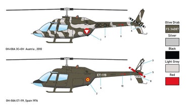 Miniwing-Plastic MINI368 Bell OH-58A Kiowa Over Europe 1:144