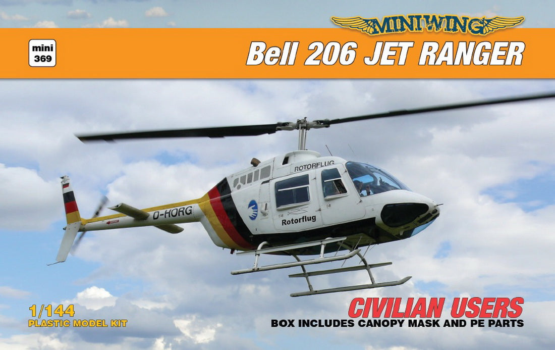 Miniwing-Plastic MINI369 Bell 206 Jet Ranger Civilian 1:144