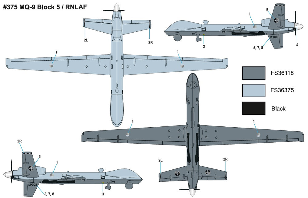 Miniwing-Plastic MINI375 1:144 General Atomics MQ-9 REAPER