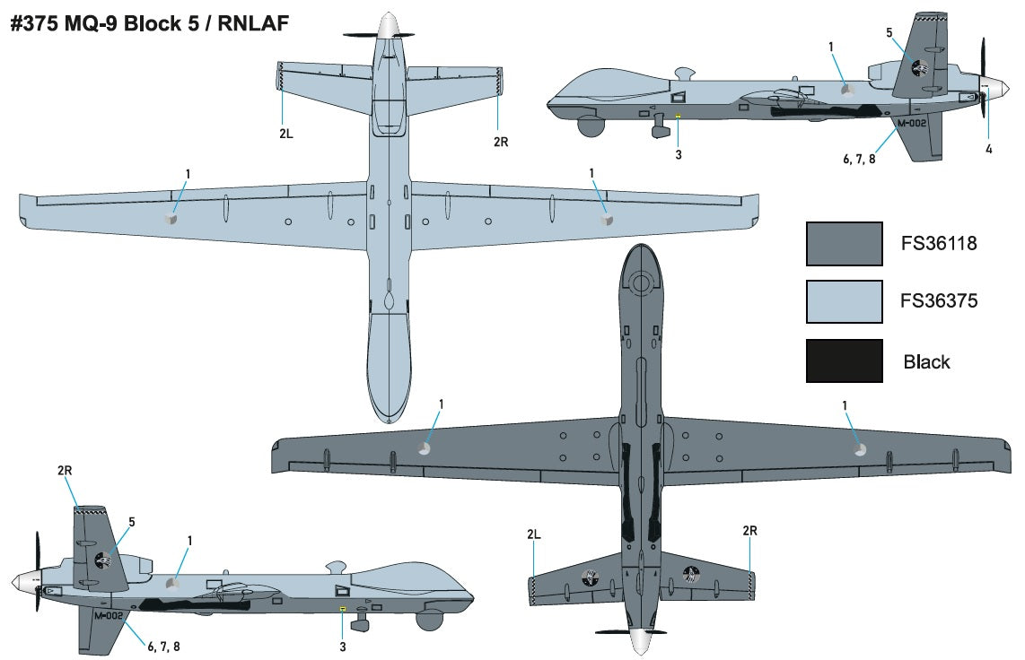 Miniwing-Plastic MINI375 1:144 General Atomics MQ-9 REAPER