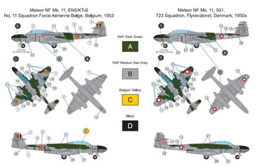 Miniwing-Plastic MINI378 Gloster Meteor NF.11 NATO Users 1:144