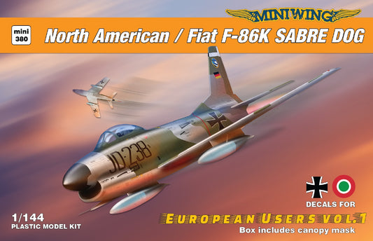 Miniwing-Plastic MINI380 1:144 North-American/Fiat F-86K SABRE DOG