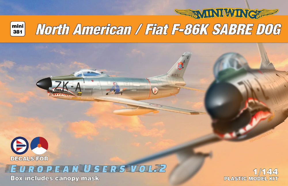 Miniwing-Plastic MINI381 1:144 North-American/Fiat F-86K SABRE DOG