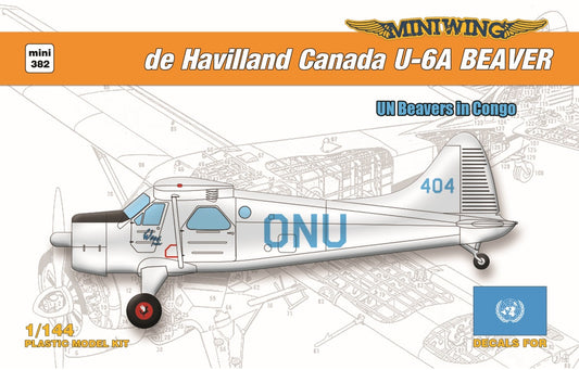 Miniwing-Plastic MINI382 DHC U-6A UN Congo Service 1:144