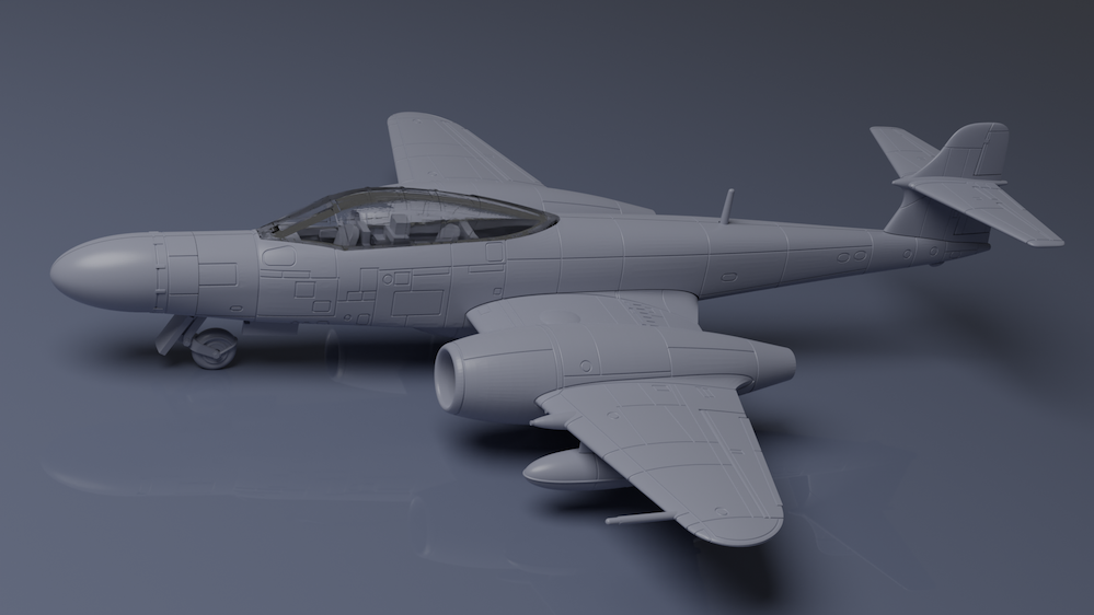 Miniwing-Plastic MINI383 Gloster Meteor NF.12 RAF 1:144