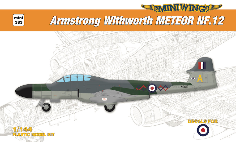 Miniwing-Plastic MINI383 Gloster Meteor NF.12 RAF 1:144