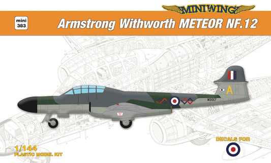 Miniwing-Plastic MINI383 Gloster Meteor NF.12 RAF 1:144