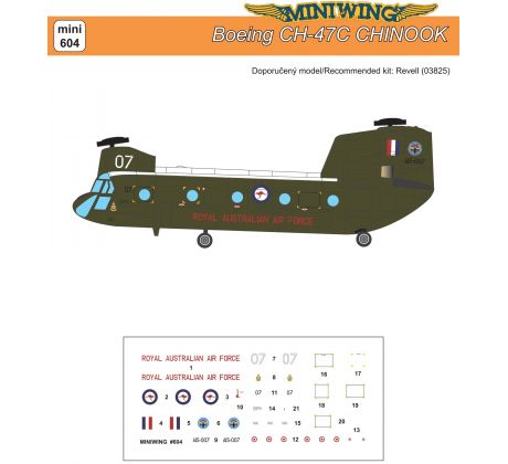 Miniwing MINI604 1:144 Boeing CH-47C CHINOOK / Australian Air Force