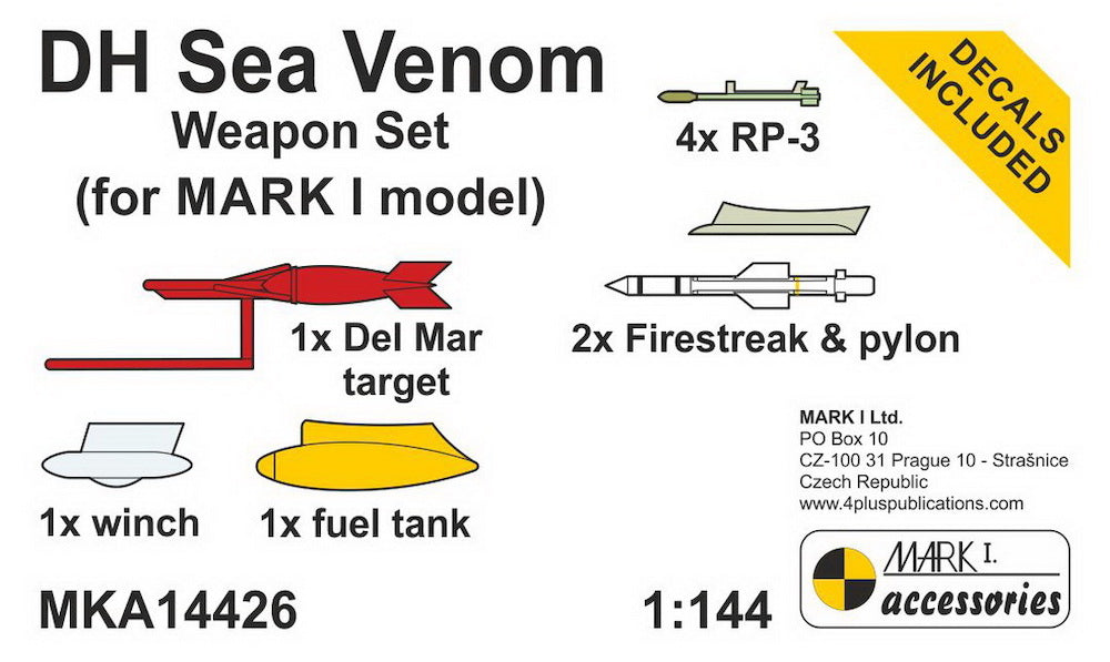 Mark I Models MKA14426 1:144 de Havilland Sea Venom Weapon Set