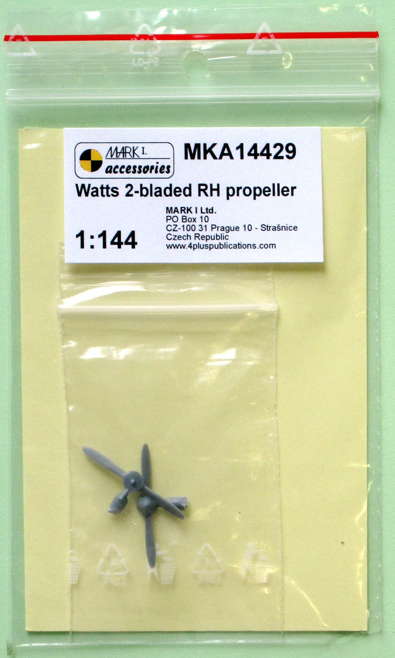 Mark I Models MKA14429 1:144 Watts 2-bladed RH propeller