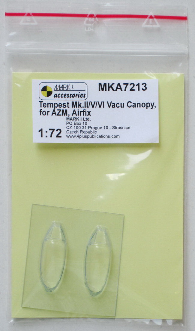 Mark I Models MKA7213 1:72 Hawker Tempest Mk.II/Mk.V/Mk.VI Vacu Canopy