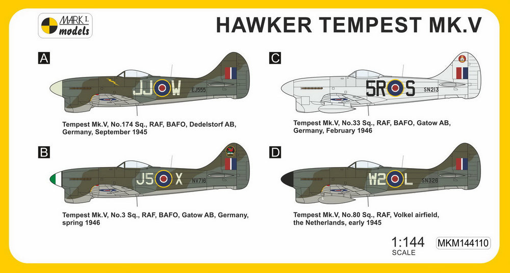 Mark I Models MKM144110 1:144 Hawker Tempest Mk.V series 2 'Fierce Fighter'