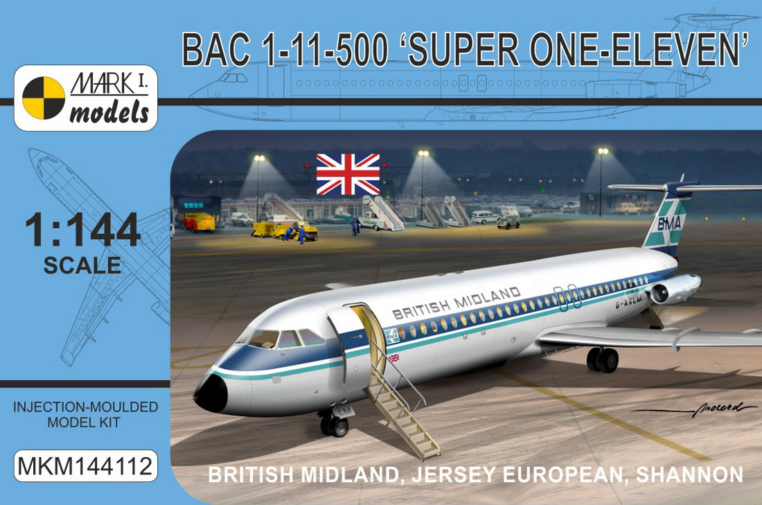 Mark I Models MKM144112 BAC 1-11-500 British Midland/Jersey 1:144