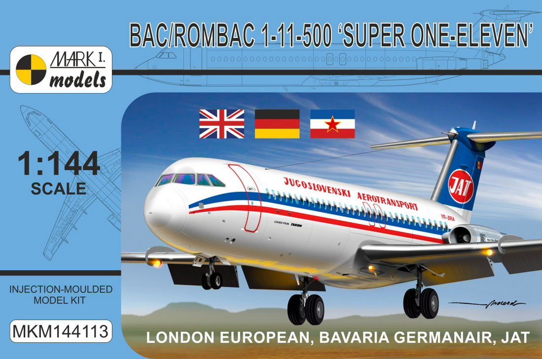 Mark I Models MKM144113 BAC/Rombac 1-11-500 JAT/Bavaria 1:144
