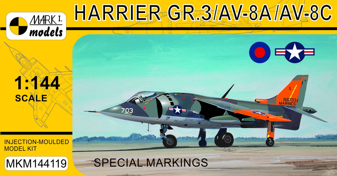 Mark I Models MKM144119 Harrier GR.3/AV-8A/C Special Marks 1:144