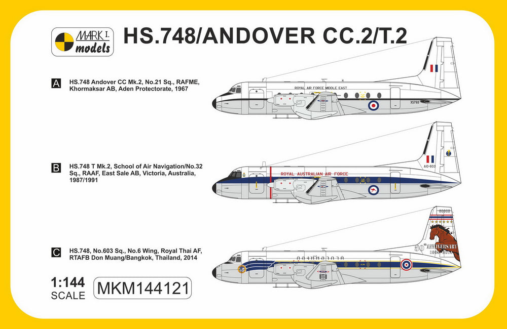 Mark I Models MKM144121 HS.748 Andover Asia/Australia 1:144