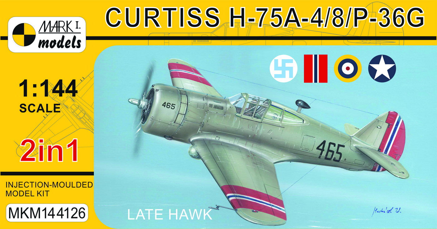 Mark I Models MKM144126 1:144 Curtiss H-75A-4/A-8/P-36G 'Late Hawks'