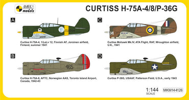 Mark I Models MKM144126 1:144 Curtiss H-75A-4/A-8/P-36G 'Late Hawks'