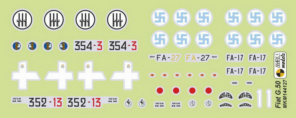 Mark I Models MKM144127 1:144 Fiat G.50 'Initial Series'