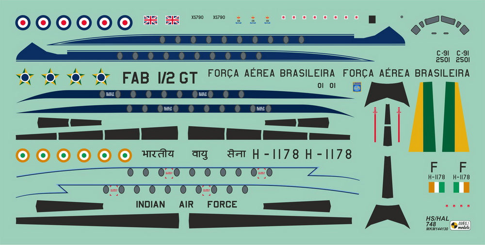 Mark I Models MKM144130 1:144 Hawker-Siddeley HS.748/HAL-748/C-91 'VIP Service'