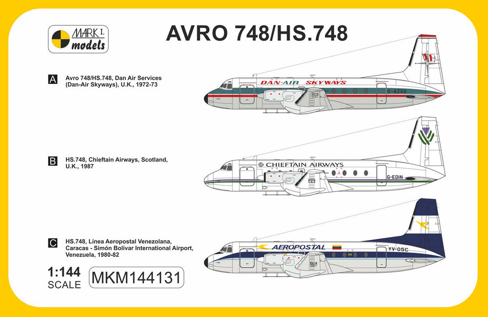 Mark I Models MKM144131 1:144 Hawker-Siddeley HS.748 'The Budgie'