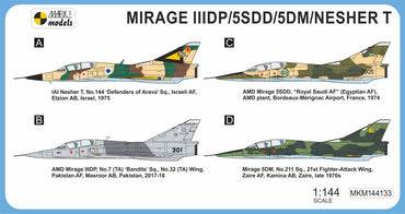 Mark I Models MKM144133 Mirage IIIDP/5SDD Asia & Africa 1:144