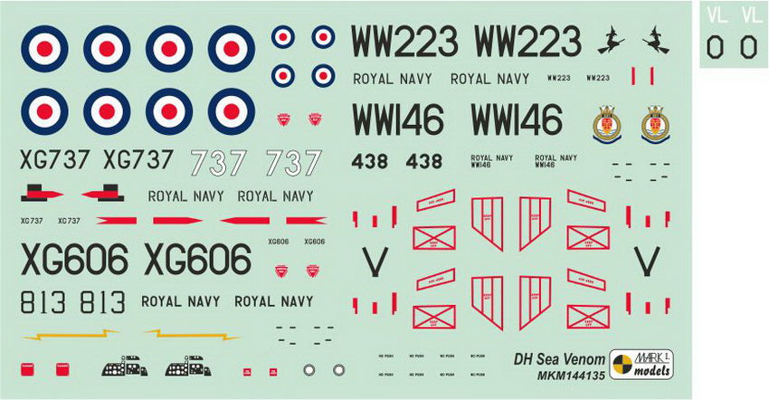 Mark I Models MKM144135 1:144 de Havilland Sea Venom FAW.21/22/ECM.21 Home Fleet