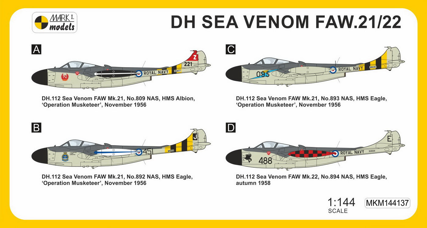 Mark I MKM144137 1:144 Sea Venom FAW.21/22 “In Combat Ops”