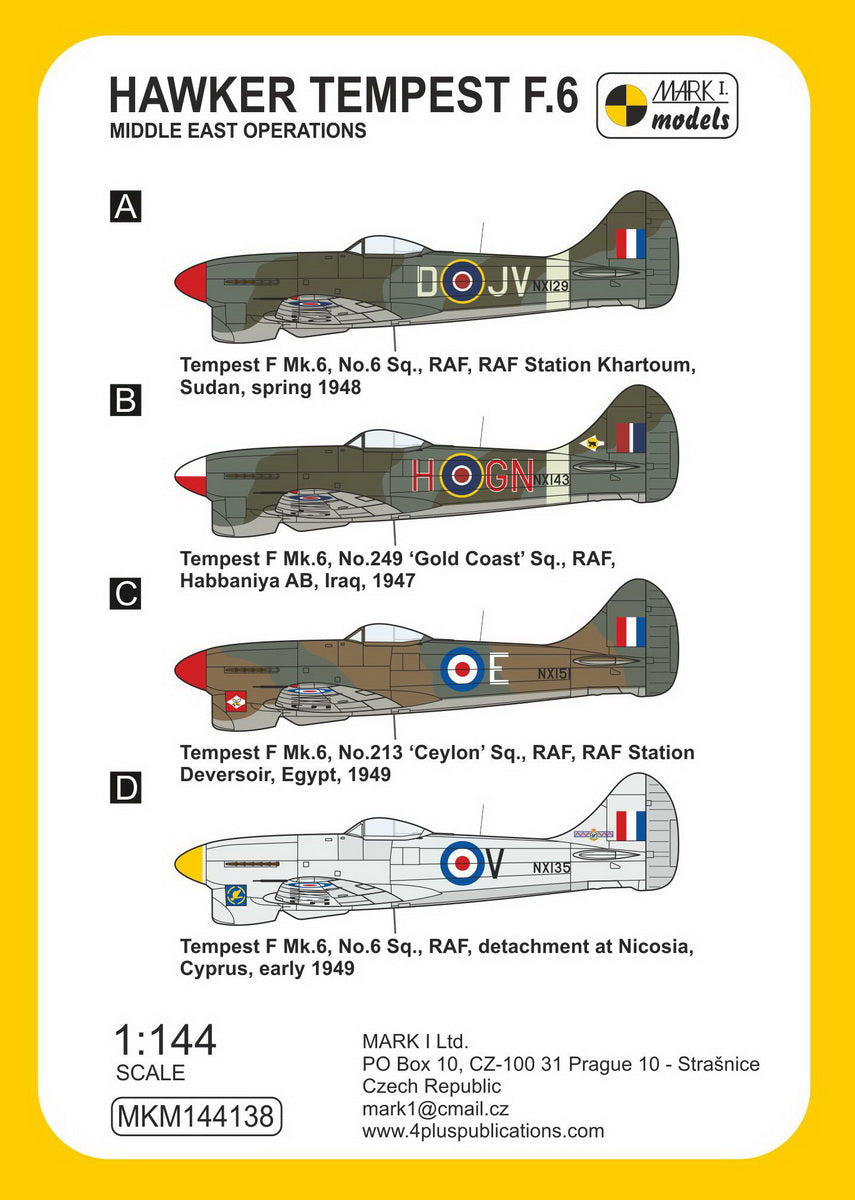 Mark I Models MKM144138 Hawker Tempest F.6 Middle East 1:144