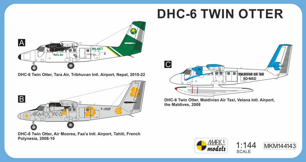 Mark I Models MKM144143 DHC-6 Twin Otter Holiday Season 1:144