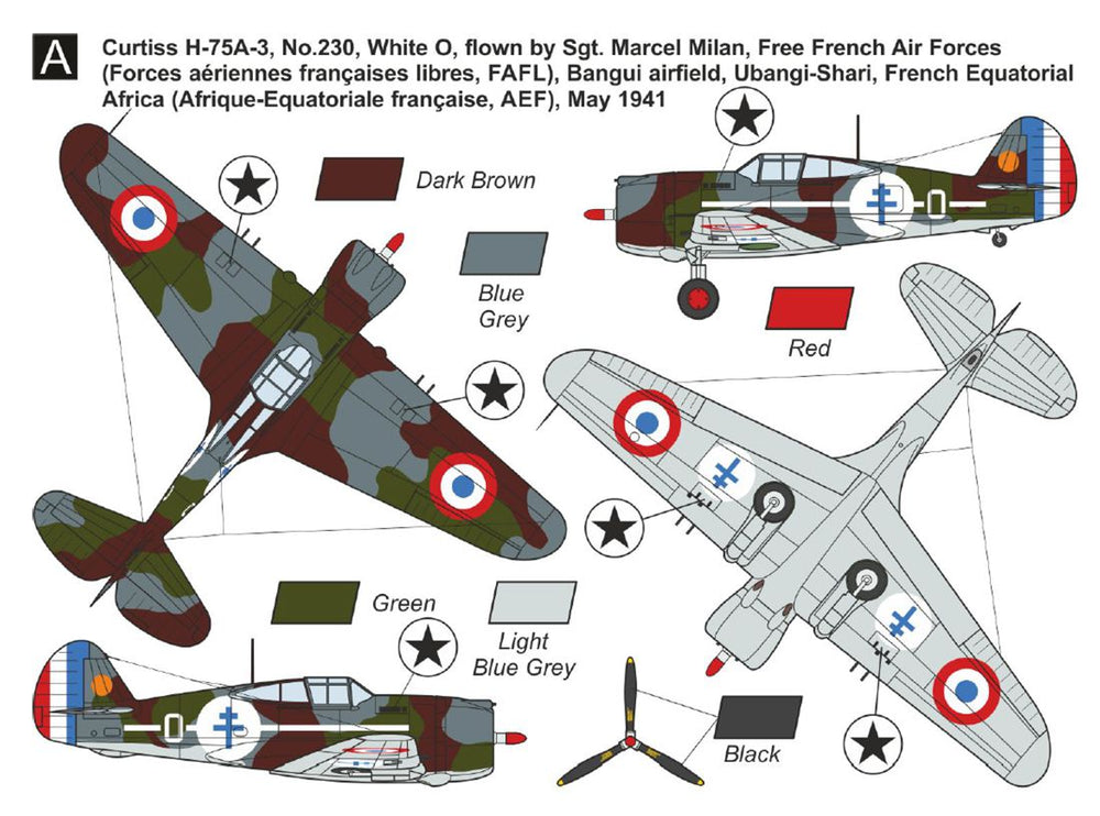 Mark I Models MKM144144 Curtiss H-75A/Mohawk IV Allied 1:144