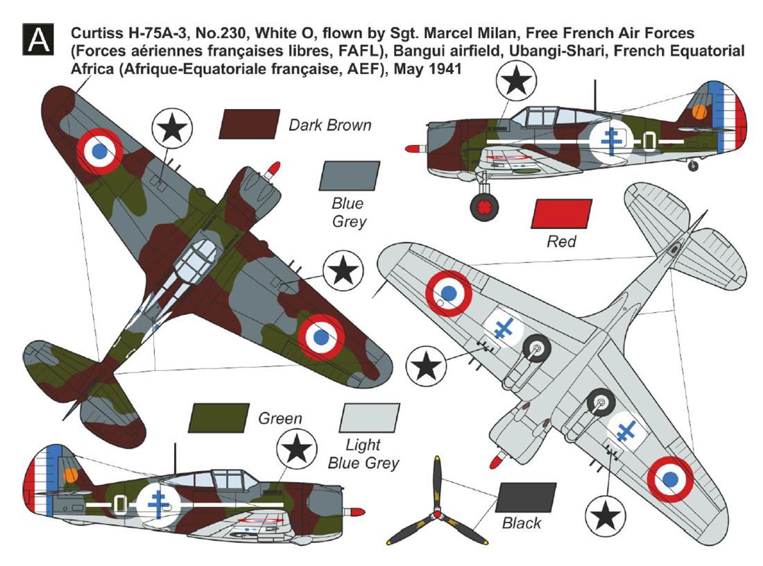Mark I Models MKM144144 Curtiss H-75A/Mohawk IV Allied 1:144