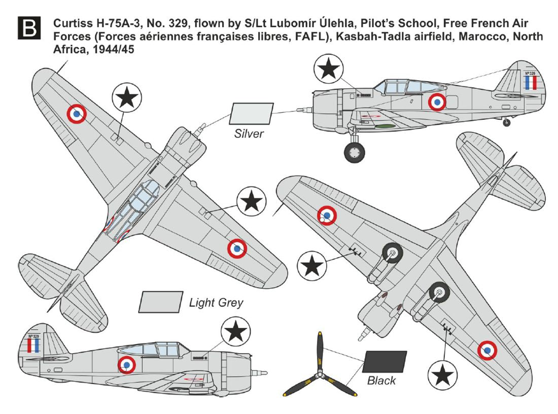 Mark I Models MKM144144 Curtiss H-75A/Mohawk IV Allied 1:144