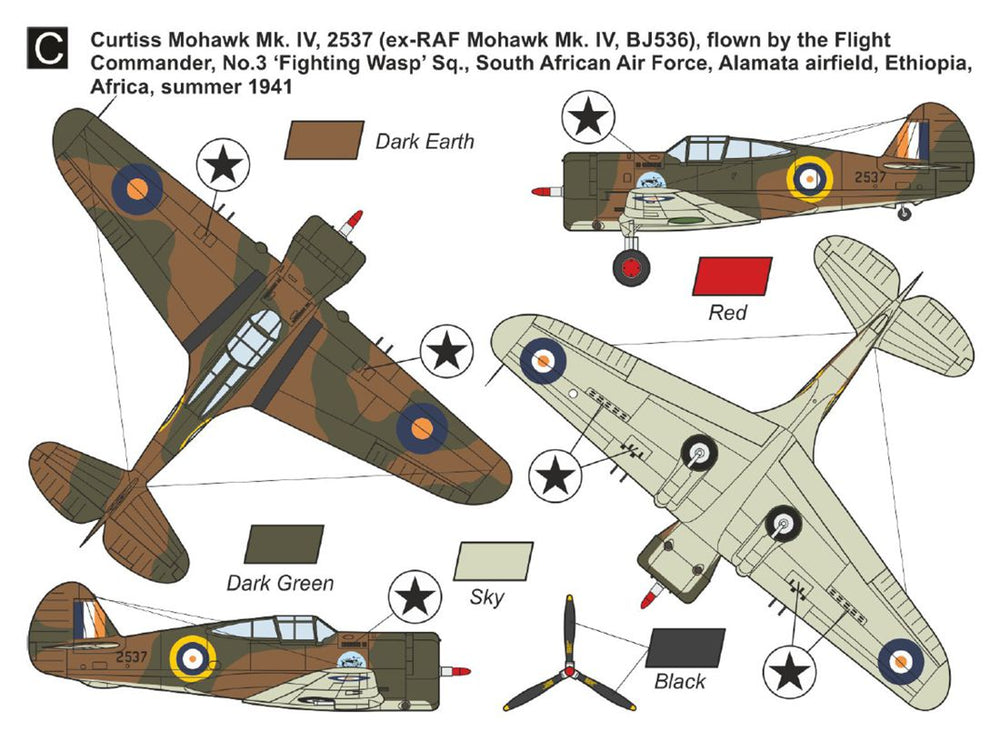 Mark I Models MKM144144 Curtiss H-75A/Mohawk IV Allied 1:144