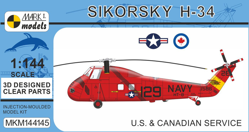Mark I Models MKM144145 1:144 Sikorsky H-34 'US & Canadian Service' 1 kit.