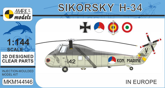 Mark I Models MKM144146 1:144 Sikorsky H-34 'In Europe' 1 kit included, boxed.