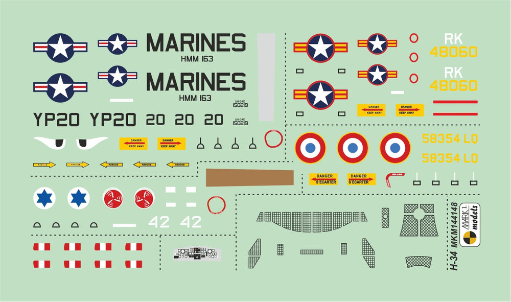 Mark I Models MKM144148 1:144 Sikorsky H-34 'In Combat' 1 kit included, boxed.
