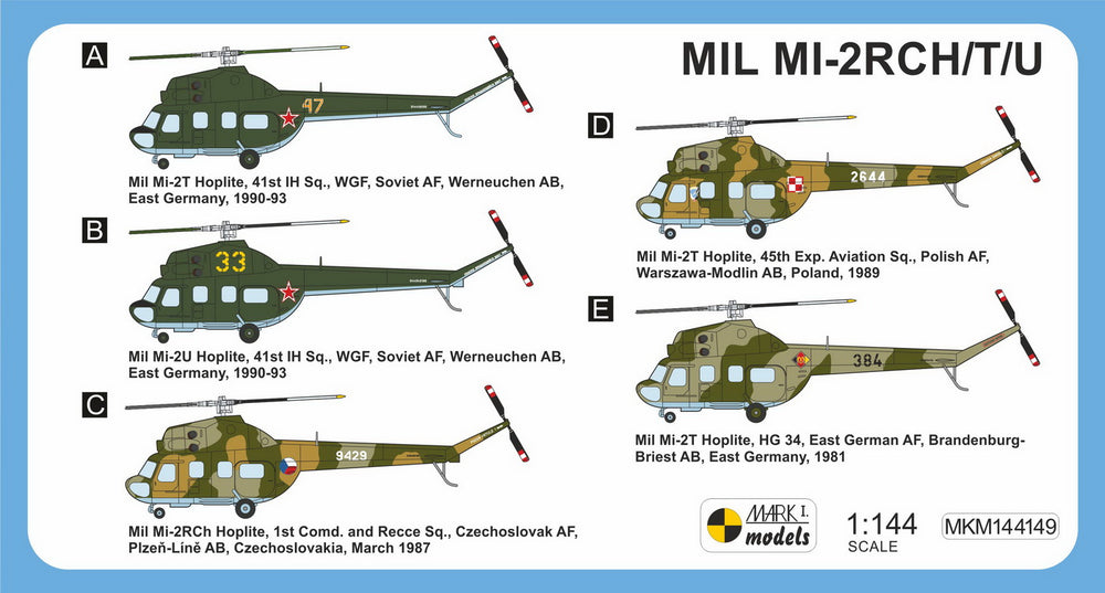 Mark I Models MKM144149 1:144 Mil Mi-2 Hoplite 'Warsaw Pact'