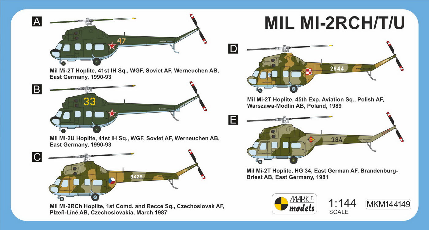 Mark I Models MKM144149 1:144 Mil Mi-2 Hoplite 'Warsaw Pact'