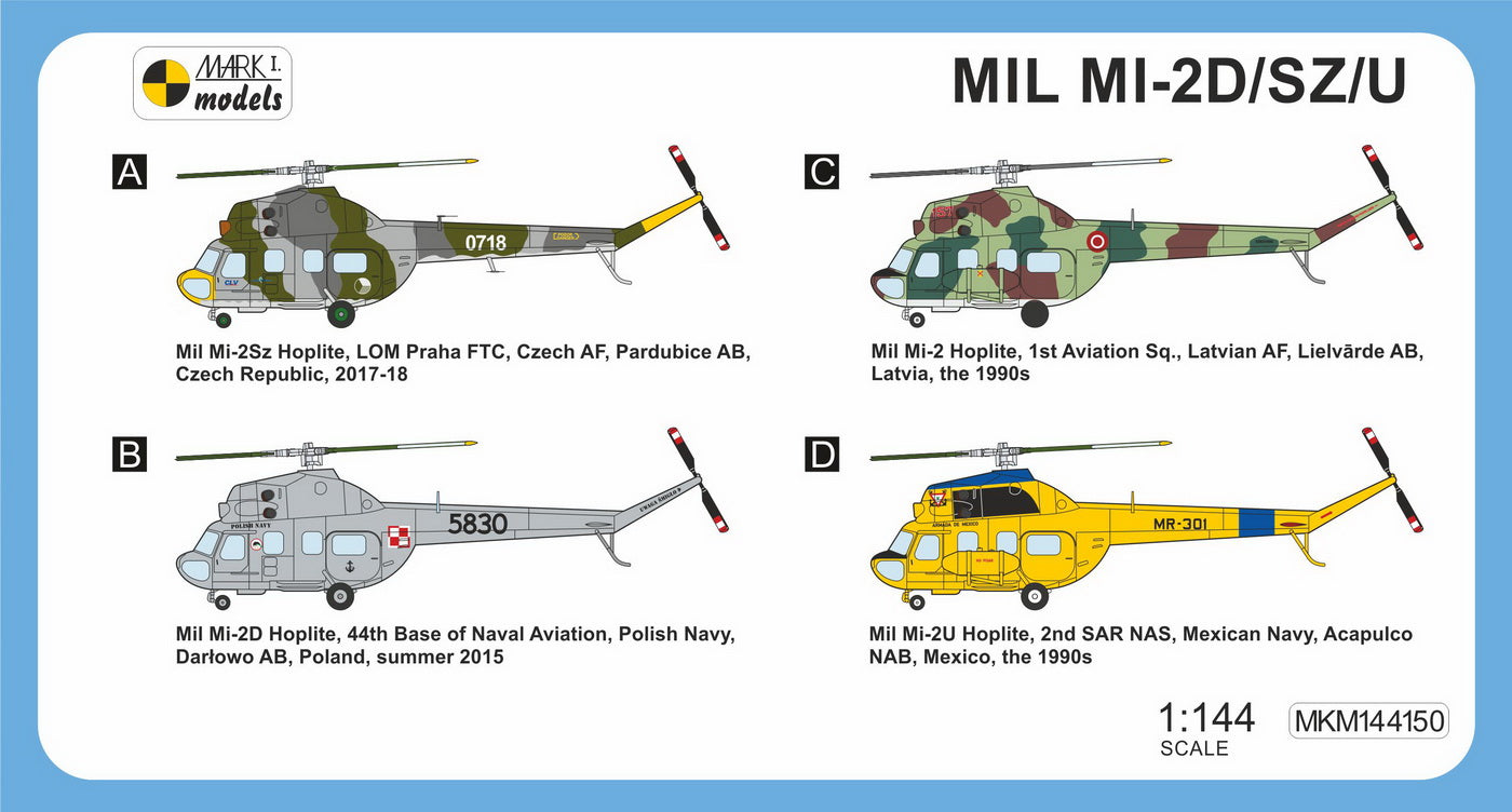 Mark I Models MKM144150 1:144 Mil Mi-2 Hoplite 'Around the World'