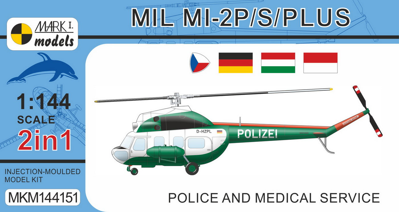 Mark I Models MKM144151 1:144 Mil Mi-2 Hoplite 'Police and Medical Service'