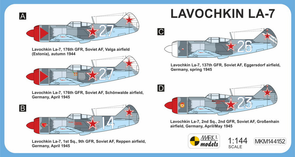 Mark I Models MKM144152 1:144 Lavochkin La-7 'Berlin Operation'