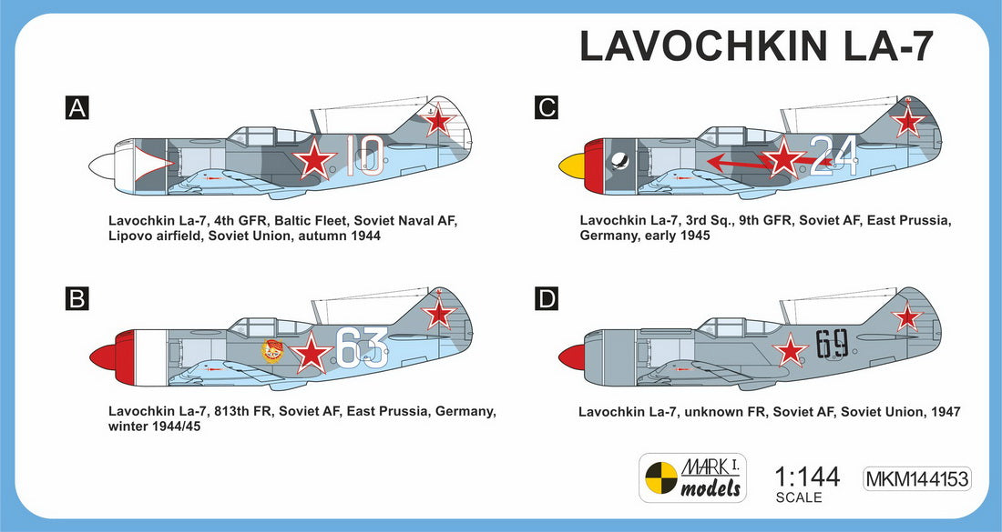 Mark I Models MKM144153 1:144 Lavochkin La-7 'Supreme Fighter'