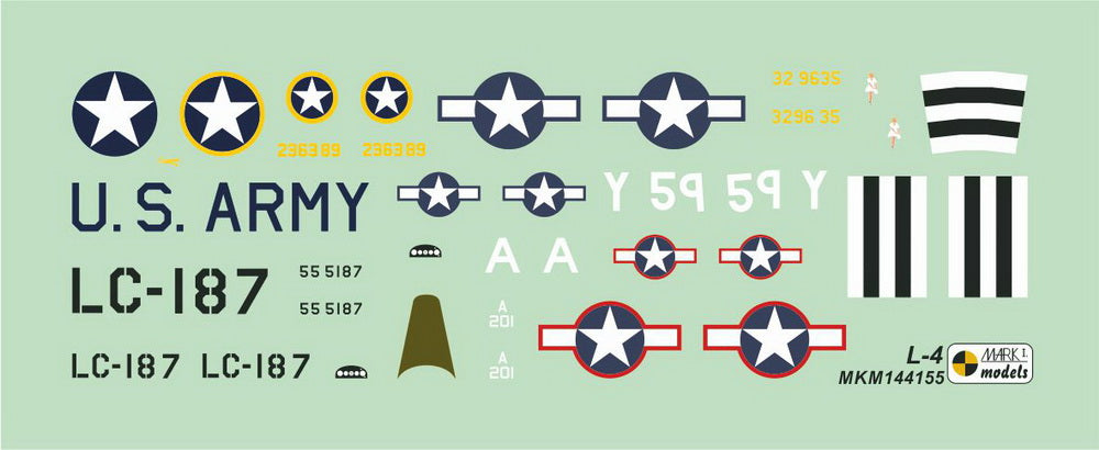 Mark I Models MKM144155 1:144 Piper L-4 'US Service'
